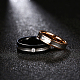 Regalos del día de san valentín anillos de pareja de circonita cúbica de acero de titanio para hombres RJEW-BB16425-7-4