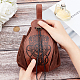 GORGECRAFT Medieval Leather Drawstring Pouch Vintage Printed Waist Bag Portable Brown Fanny Pack Dice Coin Purse for Women Men Hiking Waist Packs Costume Accessories AJEW-WH0285-05-3