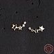 Orecchini a bottone con stella in argento sterling placcato rodio STER-BB71180-A-1