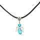 Ожерелья из сплава в форме ангела со стеклянными подвесками NJEW-JN04560-3