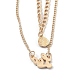 Alloy Double Layered Necklaces NJEW-B0002-03G-2