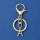 Alloy Initial Letter Charm Keychains KEYC-YW00006-01-1