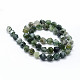 Natural Moss Agate Beads Strands G-F523-37-10mm-2