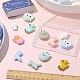 SUNNYCLUE 1 Box 14Pcs Animal Silicone Beads Cute Silicone Focal Beads Bulk Rabbit Sheep Frog Large Beads Owl Colorful Rubber Chunky Beads for Jewellery Making Beading Kits DIY Pens Lanyards Keychain SIL-SC0001-19-3