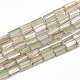 電気メッキガラスビーズセット  虹メッキ  多面カット直方体  パパイヤホイップ  4.5x2.5x2.5mm  穴：0.7mm  約100個/連  18.11インチ EGLA-Q101-A02-1