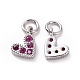 Brass Micro Pave Cubic Zirconia Charms RB-I078-66-M-NR-4