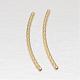 Real 18K Gold Plated Brass Curved Tube Beads KK-L147-195-NR-2