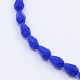 Opaque Solid Color Crystal Glass Faceted Teardrop Beads Strands GLAA-F022-A03-1