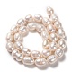 Fili di perle di perle d'acqua dolce coltivate naturali PEAR-L033-86-01-3