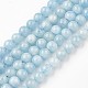 Chapelets de perles en aigue-marine naturelle G-J376-23-6mm-1
