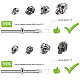 UNICRAFTALE 8 Styles Skull Beads 8pcs Stainless Steel Beads Skull Loose Beads Skeleton Spacer Beads Antique Silver Halloween Beads for Jewelry Making DIY Bracelet Necklace STAS-UN0001-67AS-2
