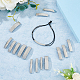 BENECREAT 16pcs 8 styles 201 Stainless Steel Slide Charms STAS-BC0003-69-4