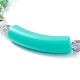 Bracelet extensible en perles de verre rondes avec tube en acrylique BJEW-JB07983-5