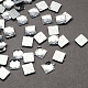 Transparent Faceted Square Acrylic Hotfix Rhinestone Flat Back Cabochons for Garment Design GACR-Q002-8x8mm-01-1