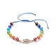 10 pièces 10 style lampwork mauvais œil tressé bracelets de perles ensemble BJEW-JB08874-2