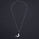 201 Stainless Steel Dolphin Pendants Necklaces NJEW-S105-JN710-45-1-2