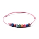Bracelets réglables en corde de polyester ciré coréen BJEW-JB05482-3