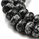 Perles d'obsidienne synthétique en flocon de neige G-D077-E01-03-4