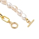 Set di braccialetti e collane di perle keshi con perle barocche naturali SJEW-JS01105-11