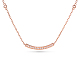 Tinysand cz jewelry 925 collares con colgante de barra de circonita cúbica de plata esterlina TS-N010-RG-18-1