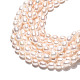 Нити из натурального культивированного пресноводного жемчуга PEAR-N024-07-4AB-3