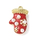 Рождественские латунные эмалевые подвески KK-P290-06A-G-1