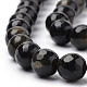 Natural Golden Sheen Obsidian Beads Strands G-Q462-104-4mm-3