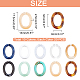 Pandahall elite 200 pz 10 colori anelli di collegamento in acrilico OACR-PH0001-52-5