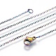 Ионное покрытие (ip) 304 ожерелья-цепочки из нержавеющей стали NJEW-F262-04-2