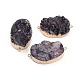 Electroplated Natural & Dyed Druzy Quartz Links connectors G-E499-08-G-2