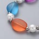 Bracelets de perles en acrylique givré BJEW-JB04871-2
