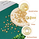 SUPERFINDINGS 160Pcs 4 Sizes Flat Round Spacer Beads Golden Brass Jewelry Stackable Loose Beads Disc Spacer Beads Charms for Necklace Bracelets Earrings Making Hole 1-2mm KK-FH0006-43-5
