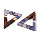 Colgantes de resina transparente y madera de nogal RESI-ZX017-42-2