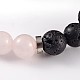 Natürliche Lava Rock Perlen Stretch Armbänder BJEW-JB02184-3