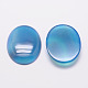Gefärbt oval natürlichen blauen Achat Cabochon G-K020-18x13mm-08-2