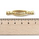 Латунные микро проложить кубического циркония раз за застежками KK-U059-15G-3
