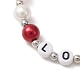 Bracelet extensible en perles de coquillage BJEW-TA00281-4