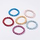Synthetic Turquoise Beaded Stretch Bracelet BJEW-P208-M-16mm-1