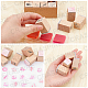 CRASPIRE 16 Pieces Universe Wood Stamps Vintage Wooden Rubber Stamps DIY-WH0304-008B-5