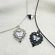 2-teiliges Halsketten-Set mit 2 Herz- und Schmetterlings-Legierungs-Emaille-Anhängern PW-WG25073-01-4