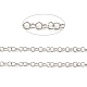 Cadenas tipo cable redondas de plata de ley 925 con baño de rodio STER-F052-10P-2