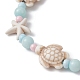 Bracelet de cheville en perles tressées AJEW-AN00563-3