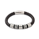 Плетеные браслеты из кожаного шнура из микрофибры BJEW-D304-16P-03-2