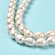 Fili di perle di perle d'acqua dolce coltivate naturali PEAR-E016-191-4