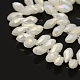 Pendentifs en verre galvanisé à facettes en forme de larme brins de perles GLAA-A023A-AB02-1