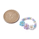 Ensemble d'anneaux extensibles en perles de verre RJEW-JR00616-01-4