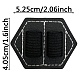 ノート用の自己粘着性レザー ペン ホルダー  ペンループホルダー  ダブルエラスティックループペンホルダー  事務用品  六角  ブラック  40.5x52.5x4mm OFST-PW0001-283B-1