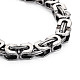 Bracelet en alliage de chaînes byzantines pour hommes femmes BJEW-N015-007-2