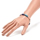Natural Lapis Lazuli(Dyed) & Gemstone Round Beaded Bracelet for Women BJEW-JB08336-02-3