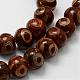 Brins de perles dzi à 3 œil de style tibétain TDZI-G011-B02-3